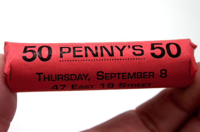 Custom 50th birthday invitation for client named Penny.